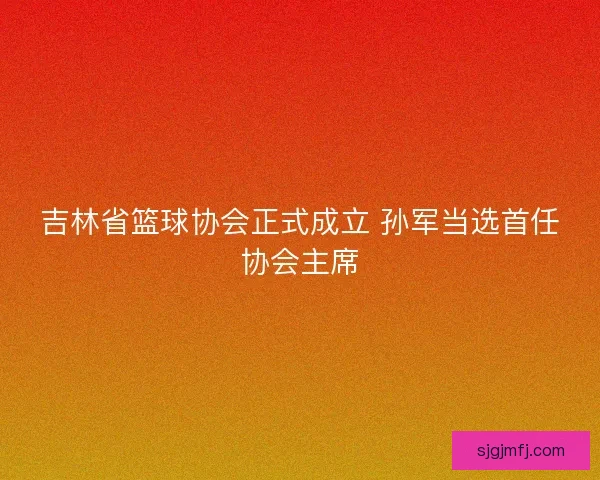 吉林省篮球协会正式成立 孙军当选首任协会主席