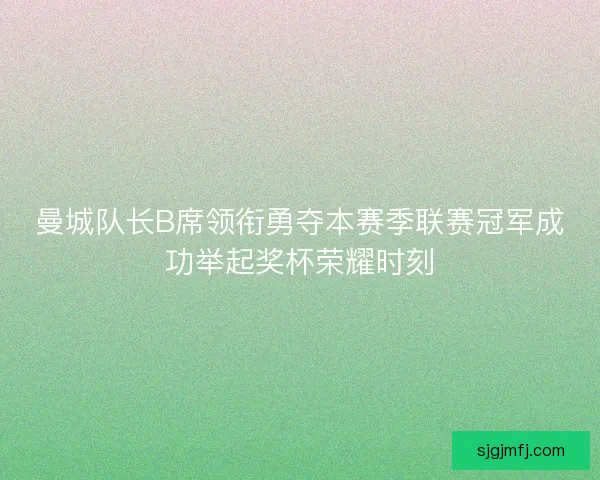 曼城队长B席领衔勇夺本赛季联赛冠军成功举起奖杯荣耀时刻