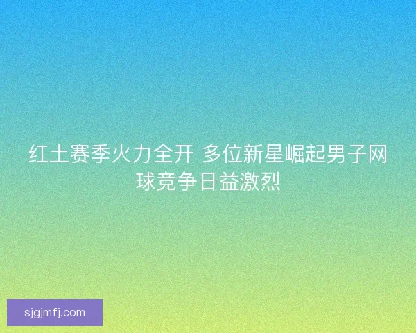 红土赛季火力全开 多位新星崛起男子网球竞争日益激烈